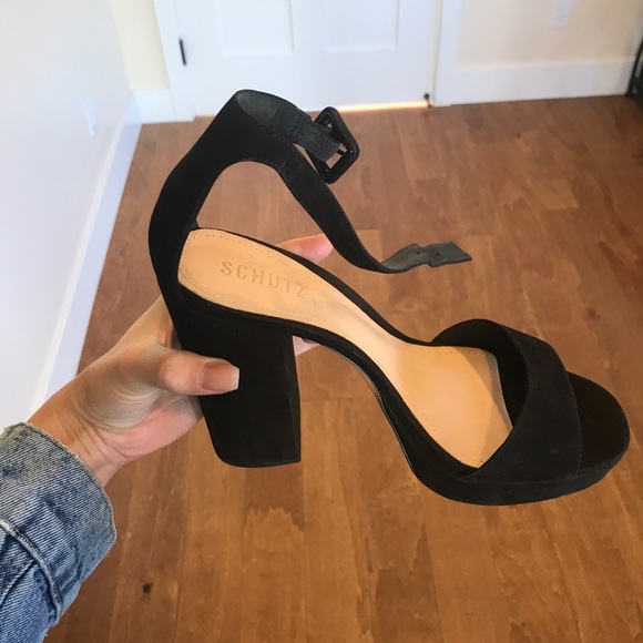 Schutz Mikella Block Heel Platform Black - Picture 3 of 6